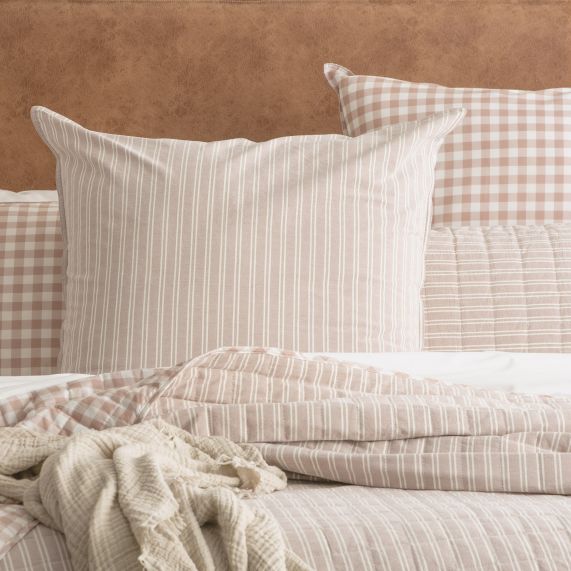 Alison Yarn Dyed Cotton Reversible Quilted Coverlet Set