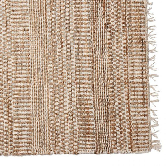 Leon Natural &White Runner/Mat 70x140