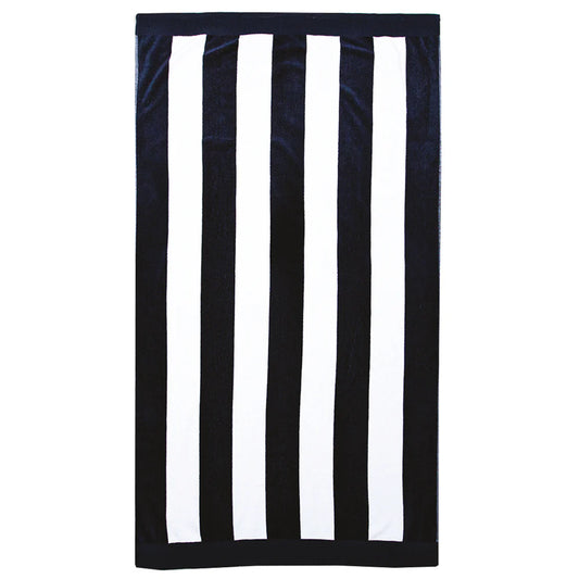 Classic Stripe Beach Towel Navy