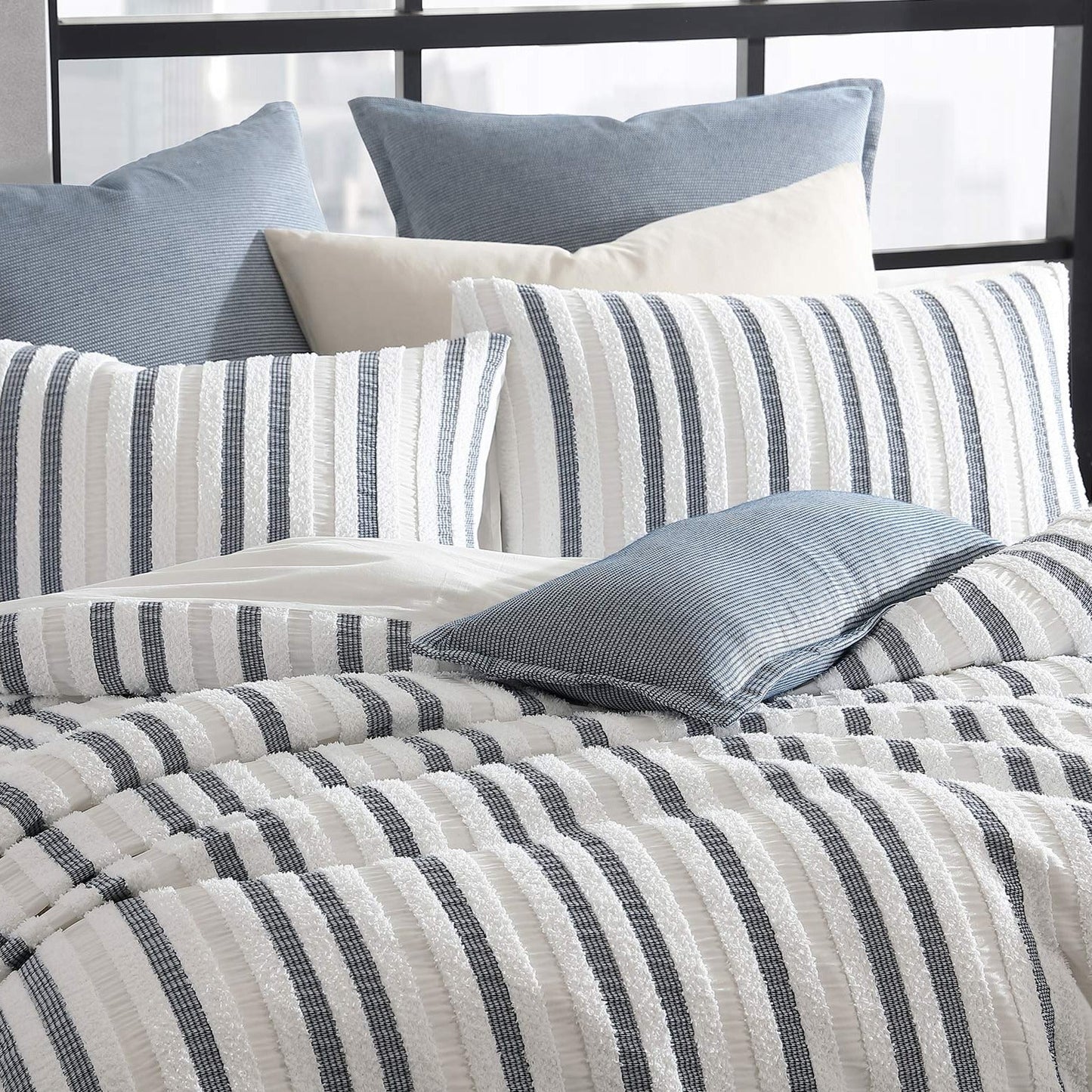 Boston White Super King Quilt Cover Set