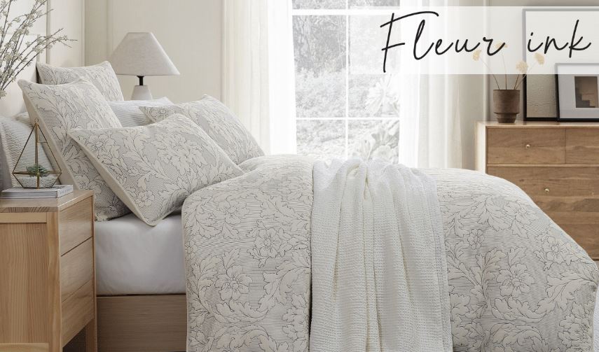 Fleur Ink Quilt Cover Set Queen