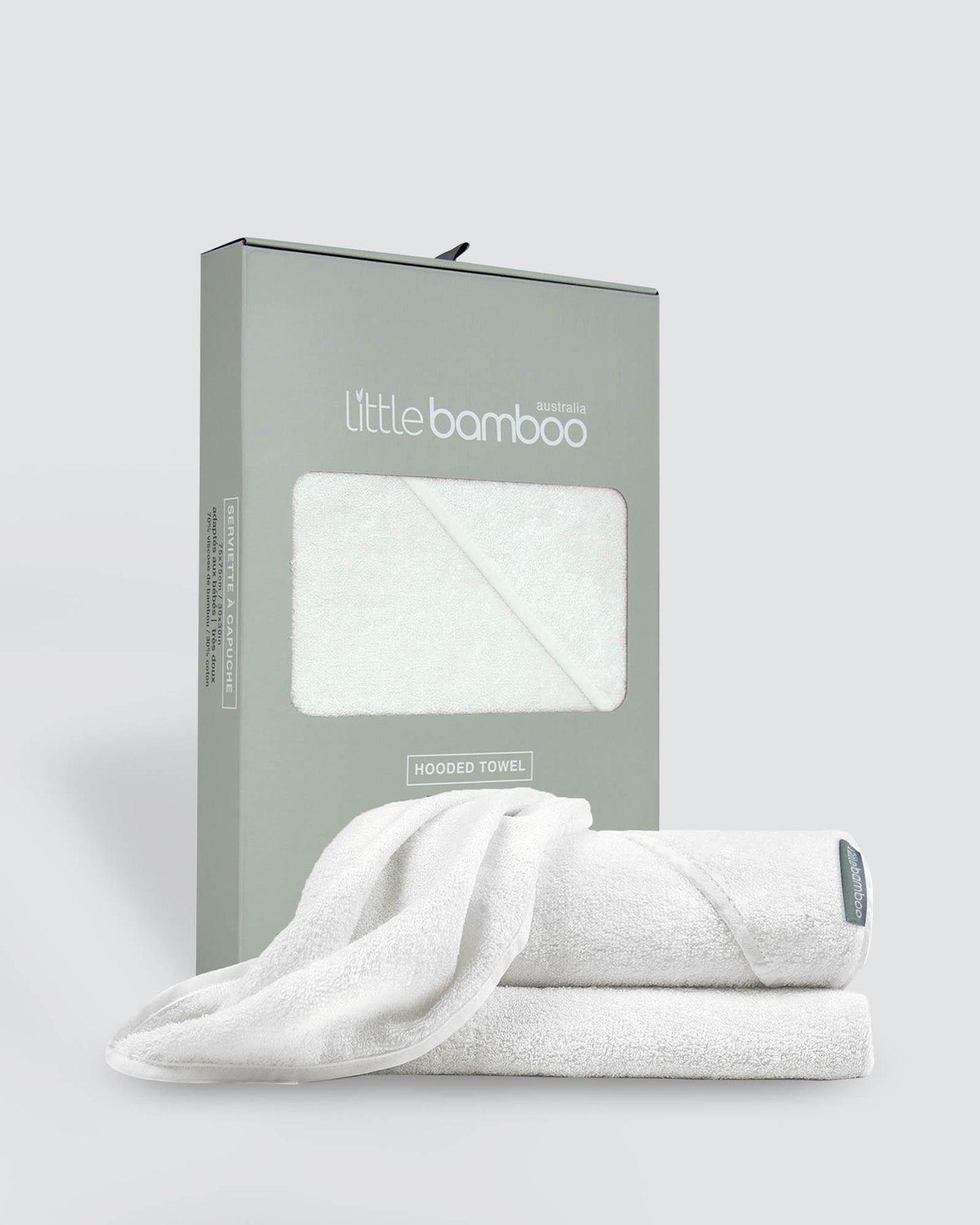 Little Bamboo Hooded Towel. Available in 3 colours