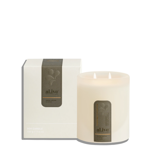 al.ive Green Pepper & Lotus Soy Candle