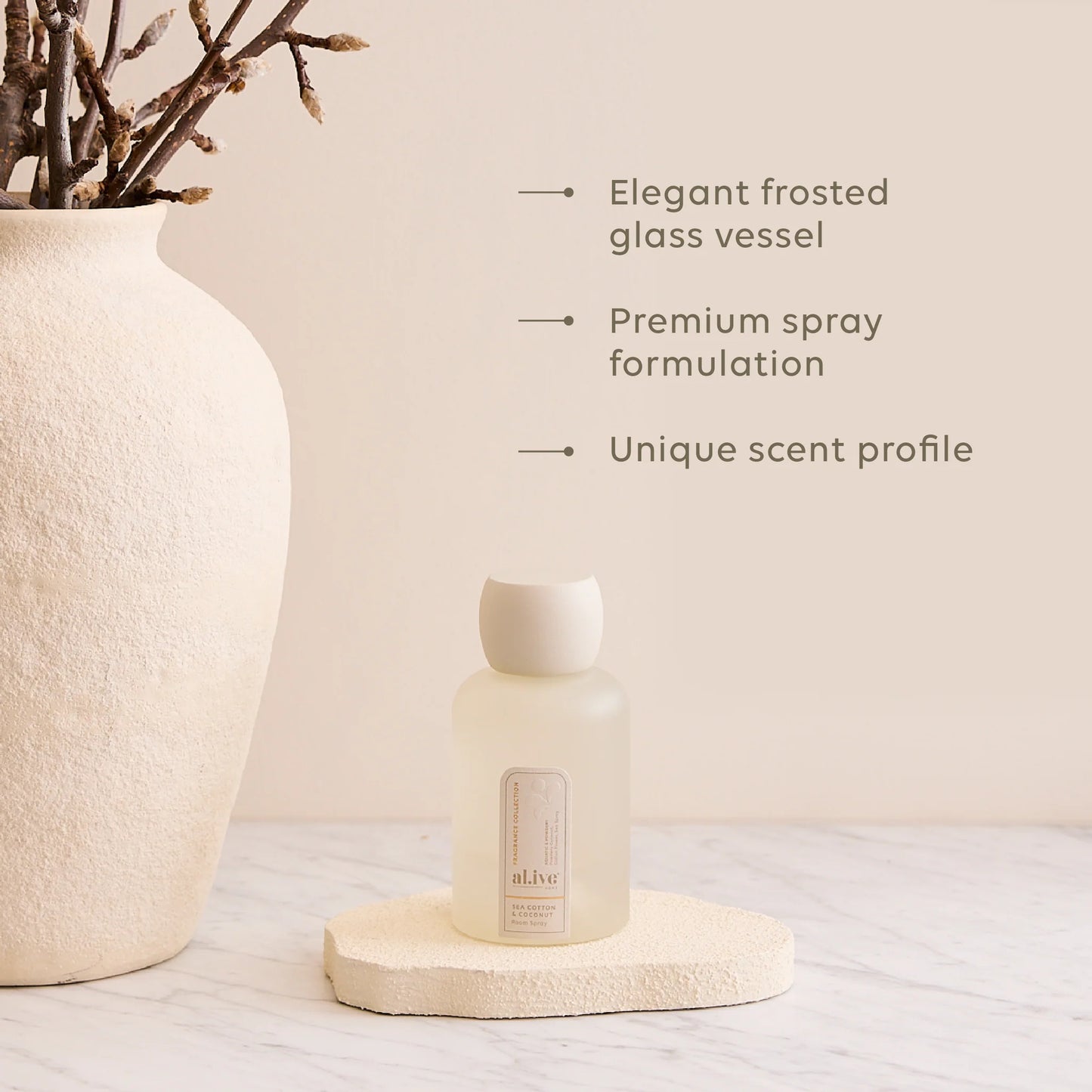 al.ive Sea Cotton & Coconut Soy Room Spray