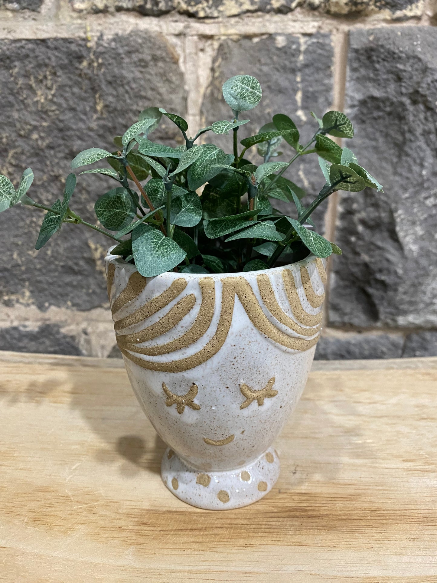 Monica Pot NAT/WHT