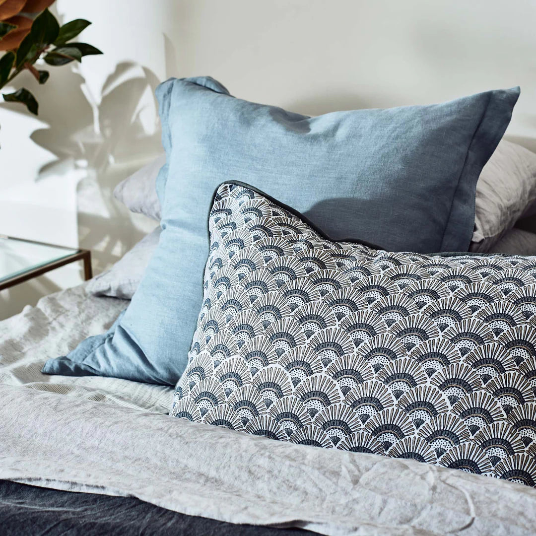 Annika Lumbar Linen Cushion Storm
