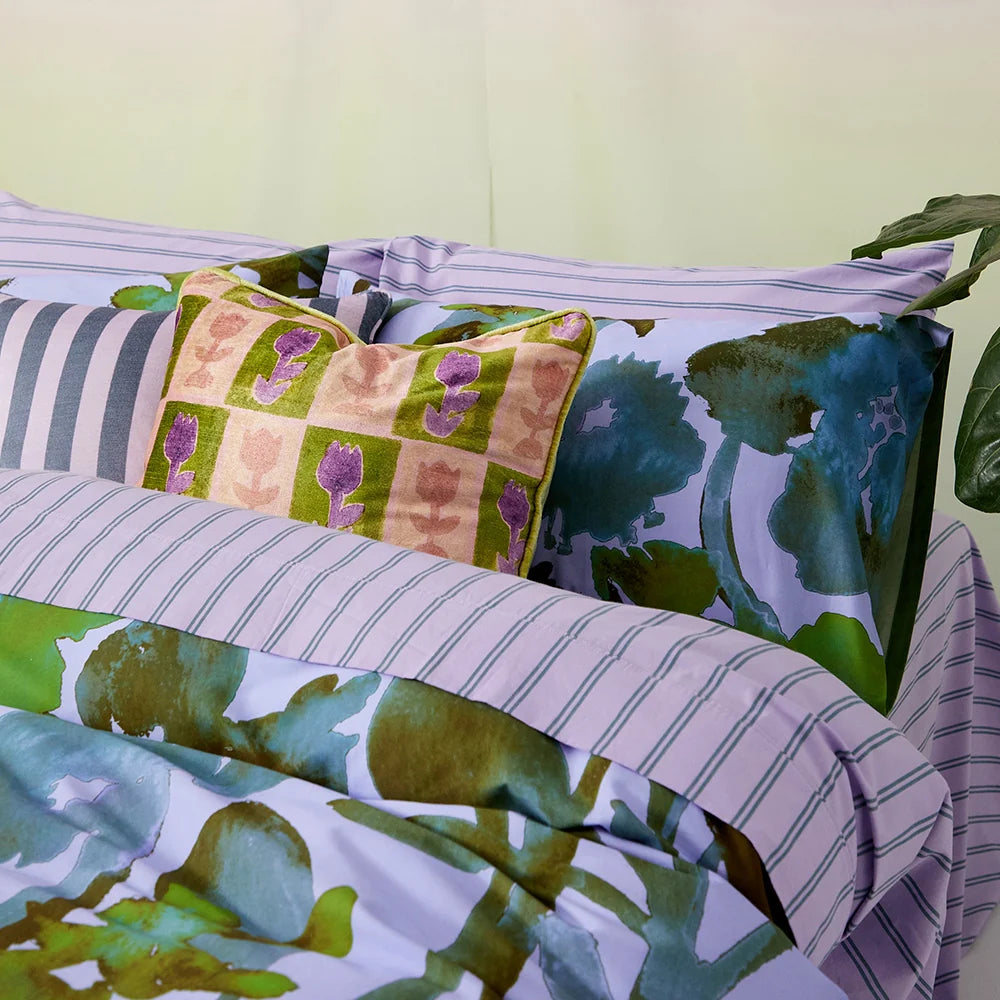 Pinstripe Lilac Sheet Set