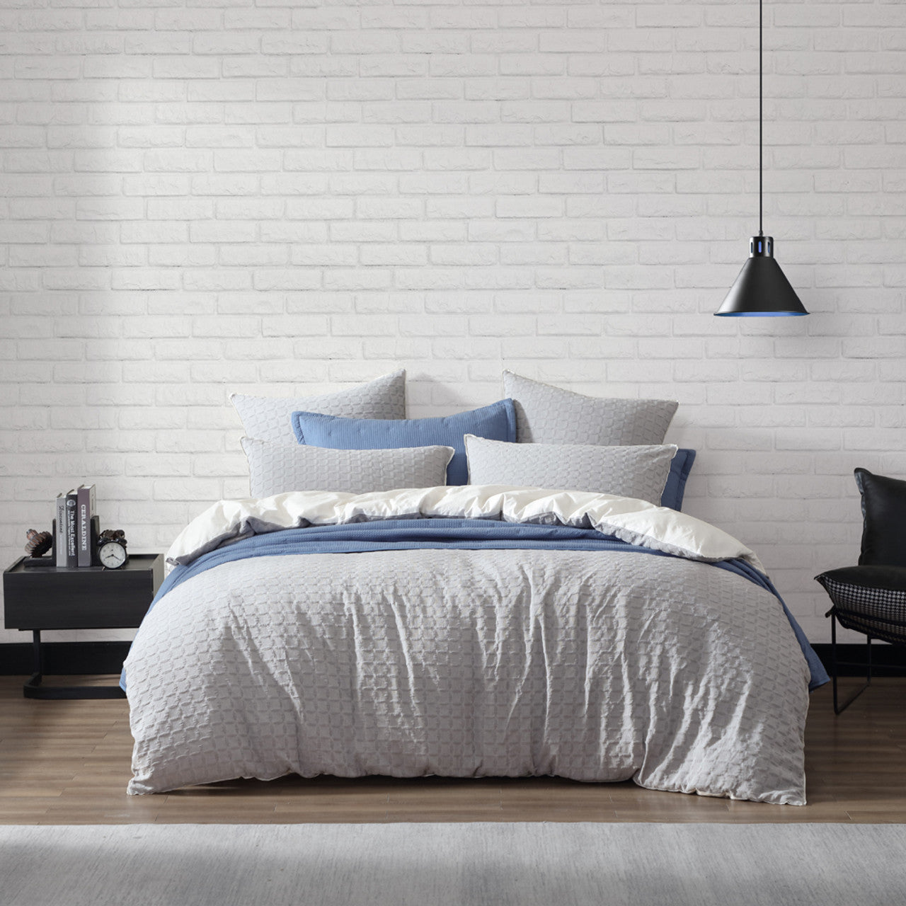 Flo Quilt Cover Set Fog