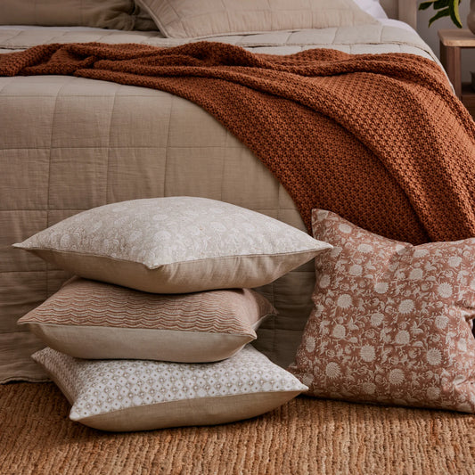Coming Soon - Delilah Rust Print Cushion