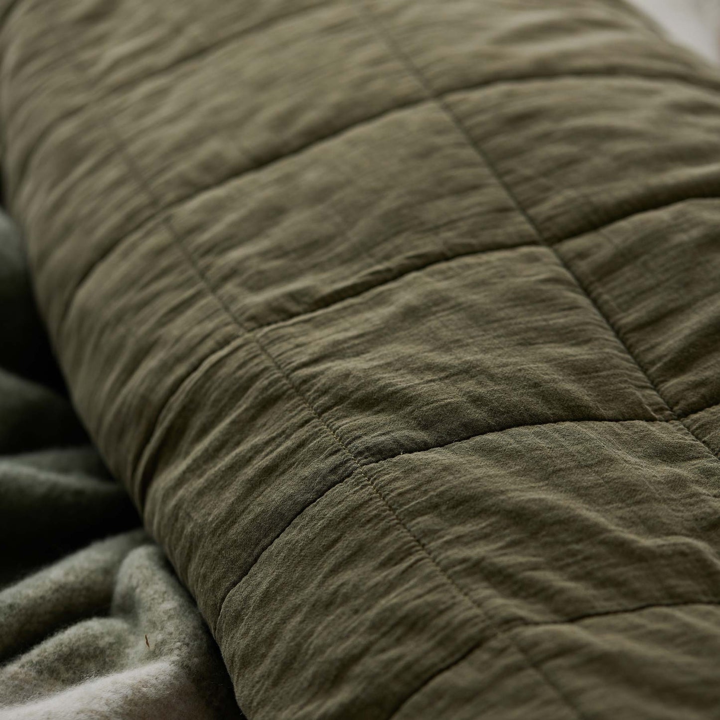 Bailey Stonewash Coverlet Set Olive