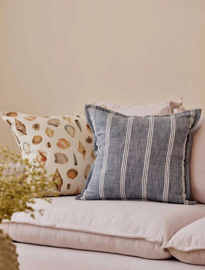 Munro Blue Stripe Cushion 50cm