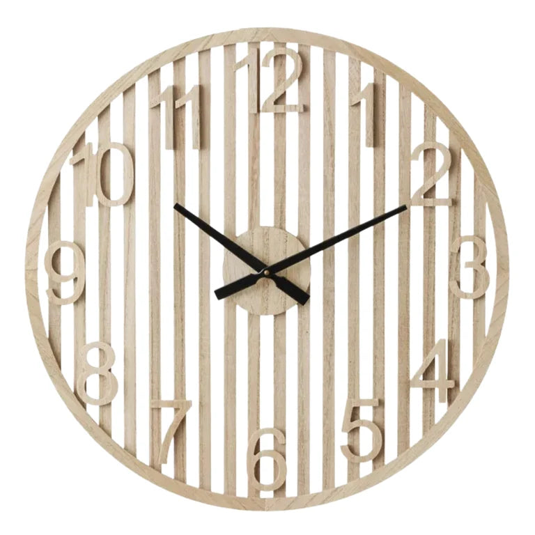 Linee MDF Clock 60cm Natural