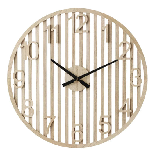 Linee MDF Clock 60cm Natural