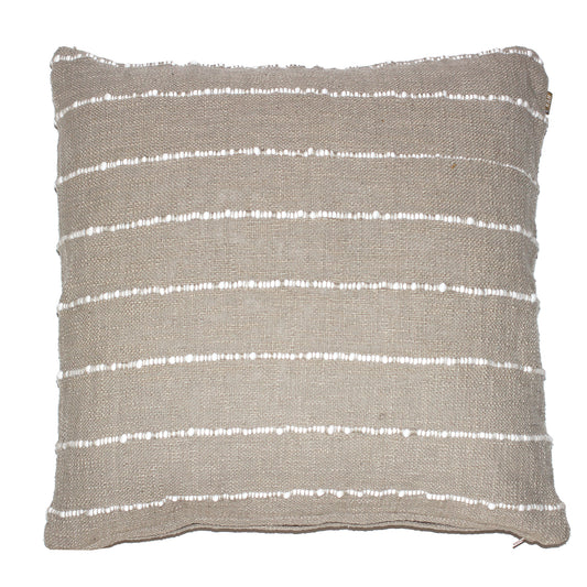 Striped Slub Cushion 50x50 Taupe