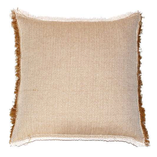 Heavy Herringbone Cushion 60x60 Golden Yellow