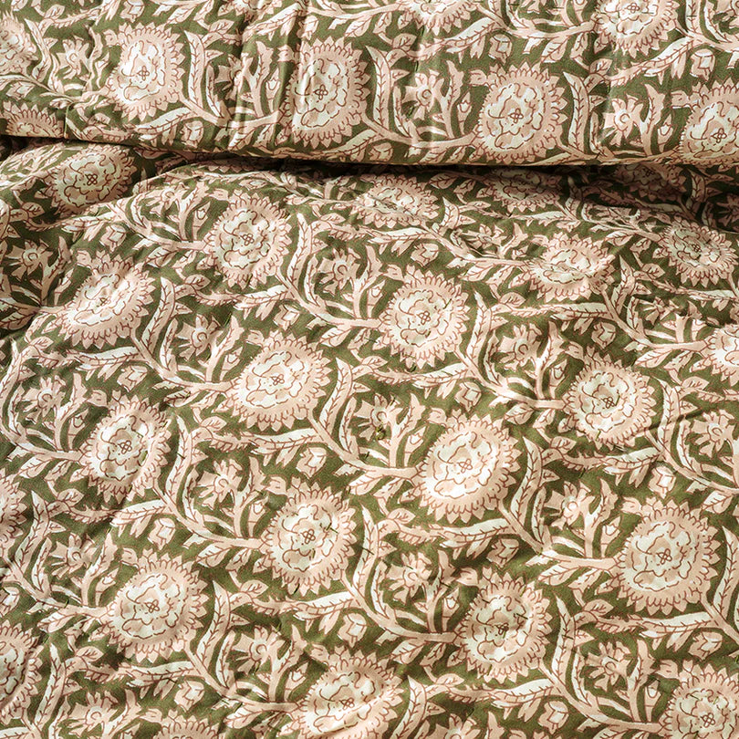 Jaipur Coverlet Olive