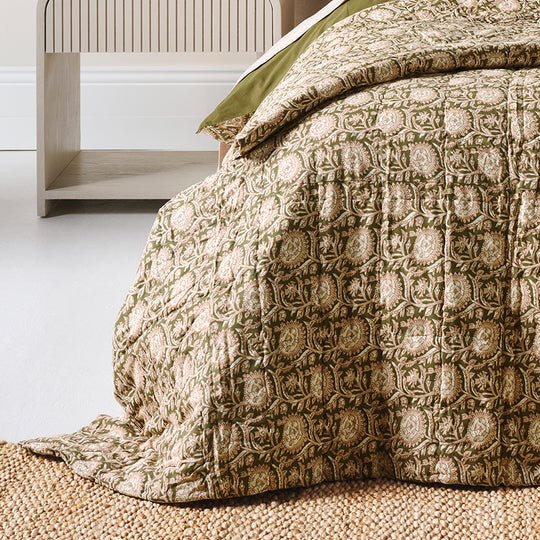 Jaipur Coverlet Olive