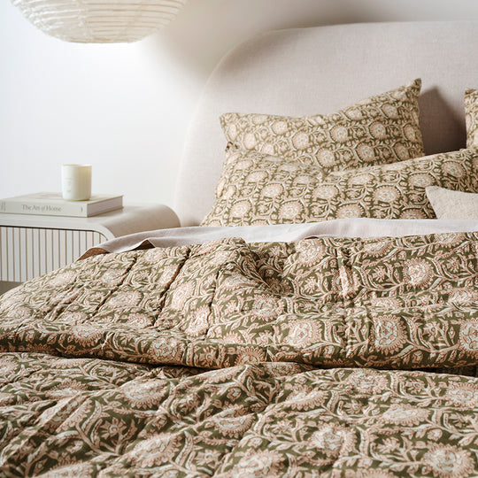 Jaipur Coverlet Olive