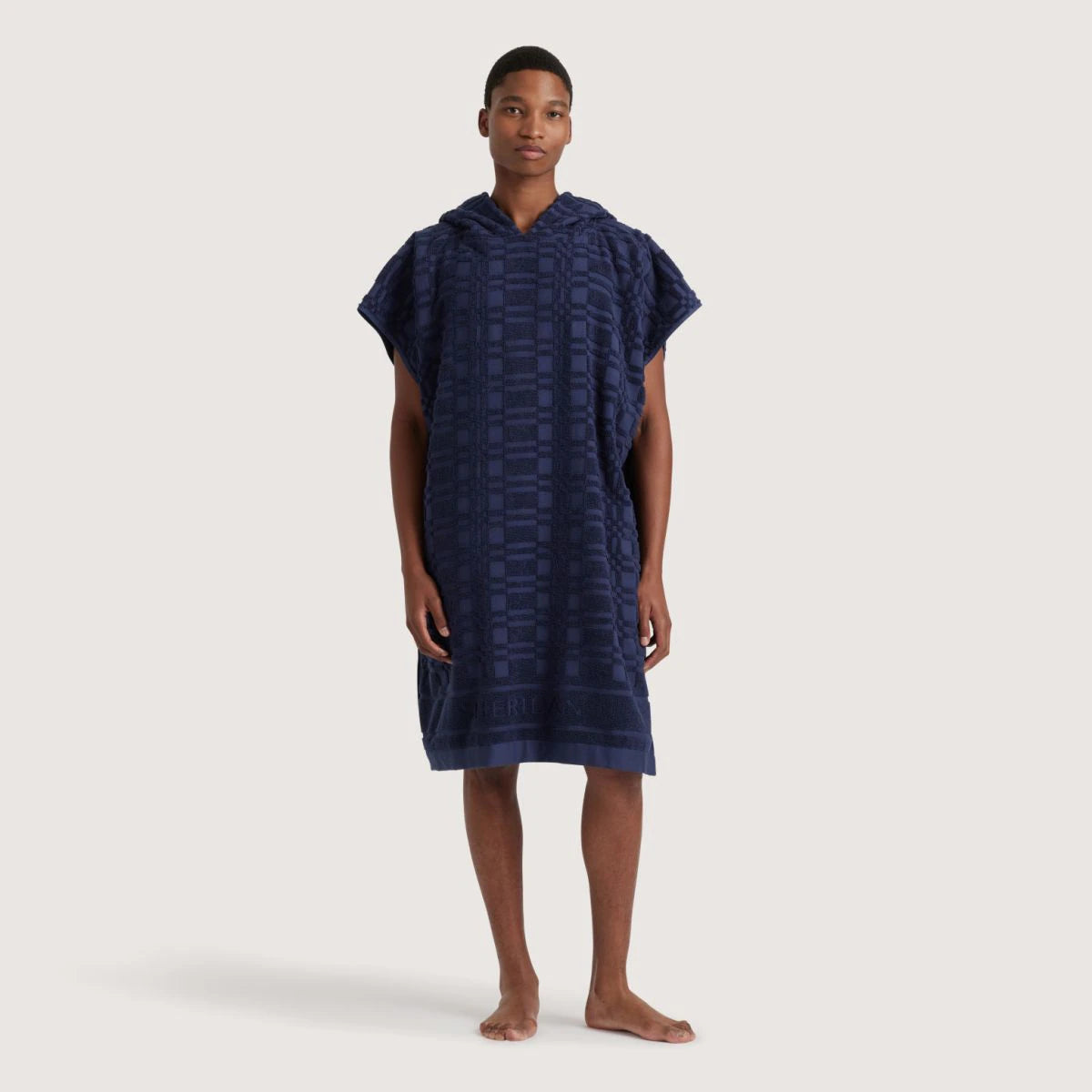 Checker Logo Adult Poncho French Navy