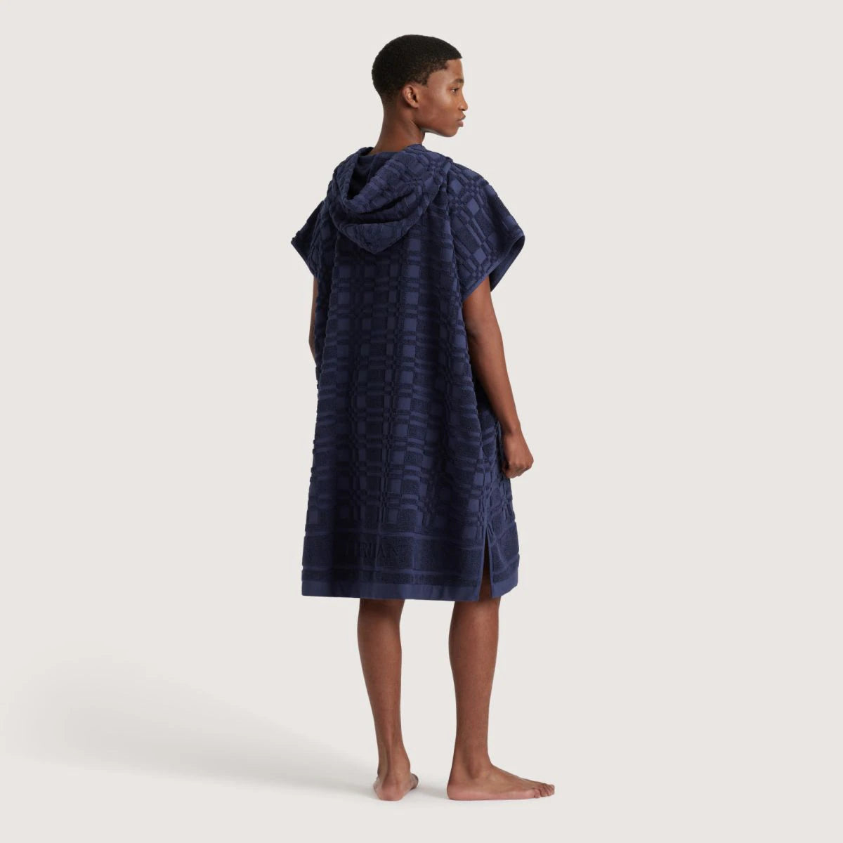 Checker Logo Adult Poncho French Navy