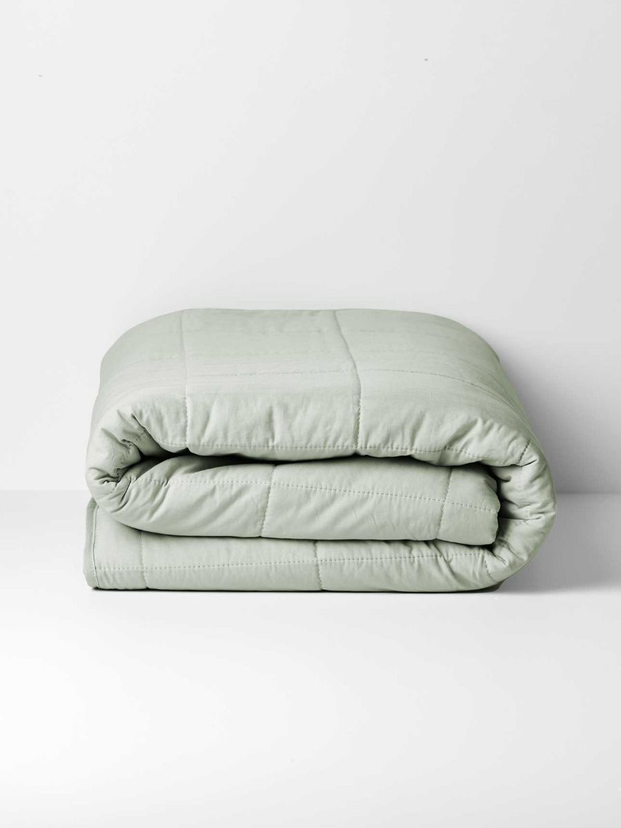 Halo Organic Coverlet Peppermint