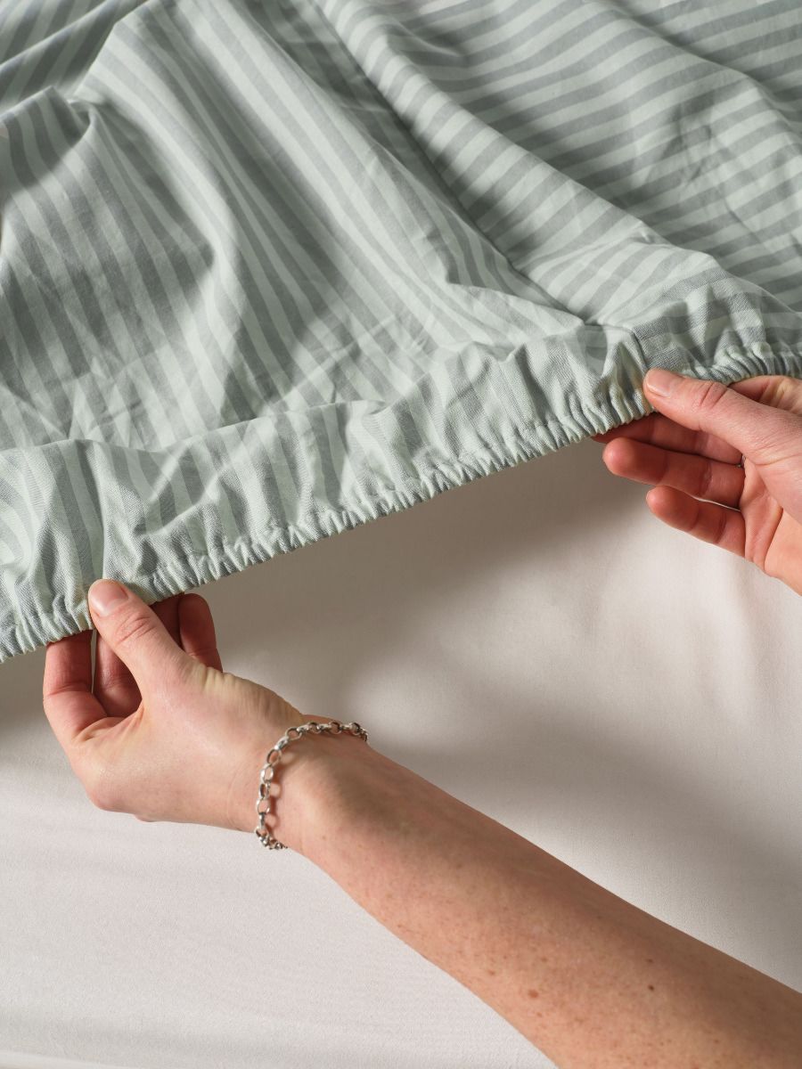 Classic Stripe Sheet Set Eucalyptus