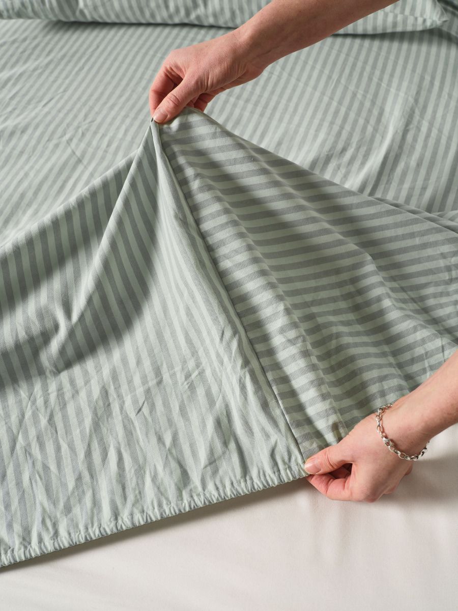 Classic Stripe Sheet Set Eucalyptus