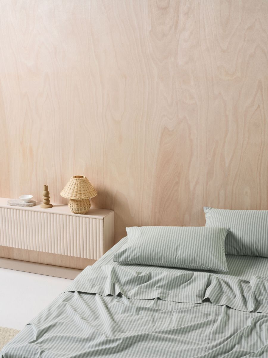 Classic Stripe Sheet Set Eucalyptus