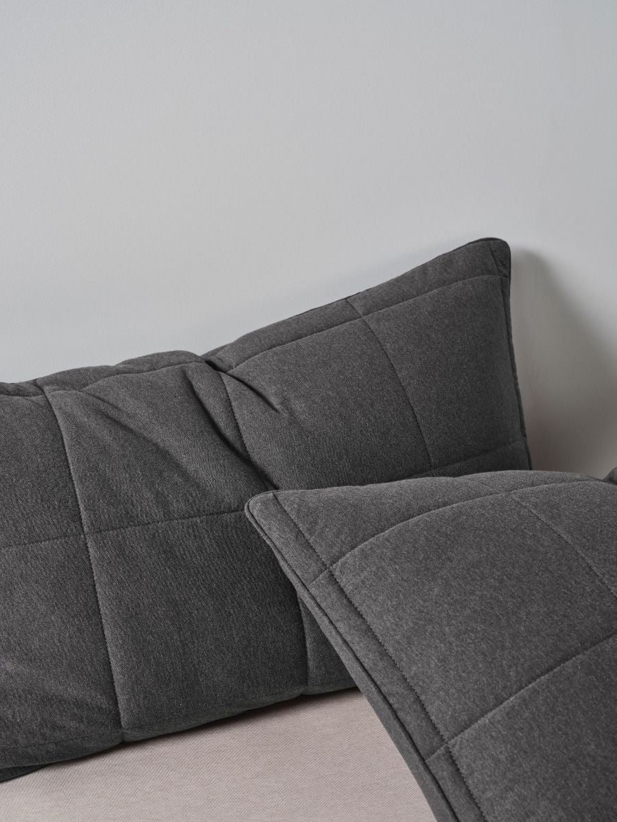 Ryland Charcoal Quilt Cover Set