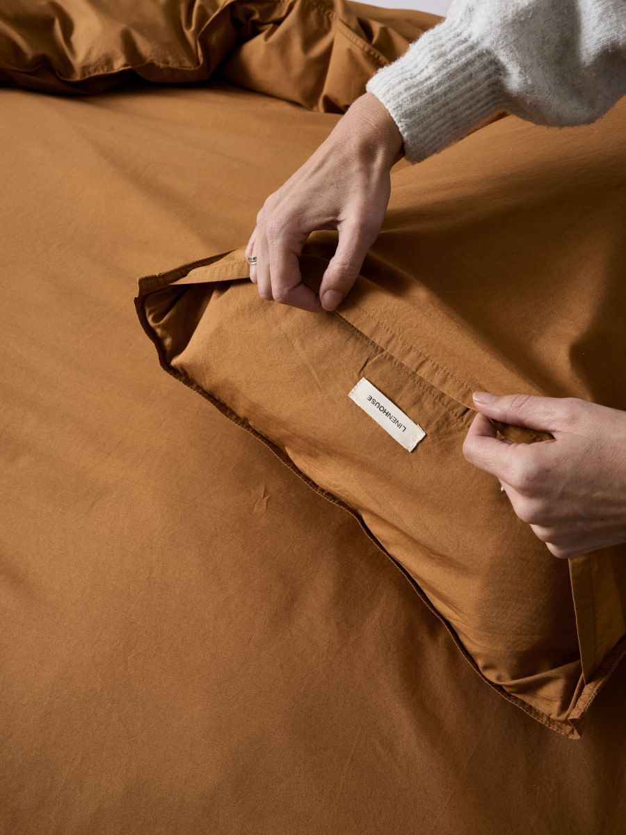 Terra Organic Quilt Cover Set Cinnamon Double