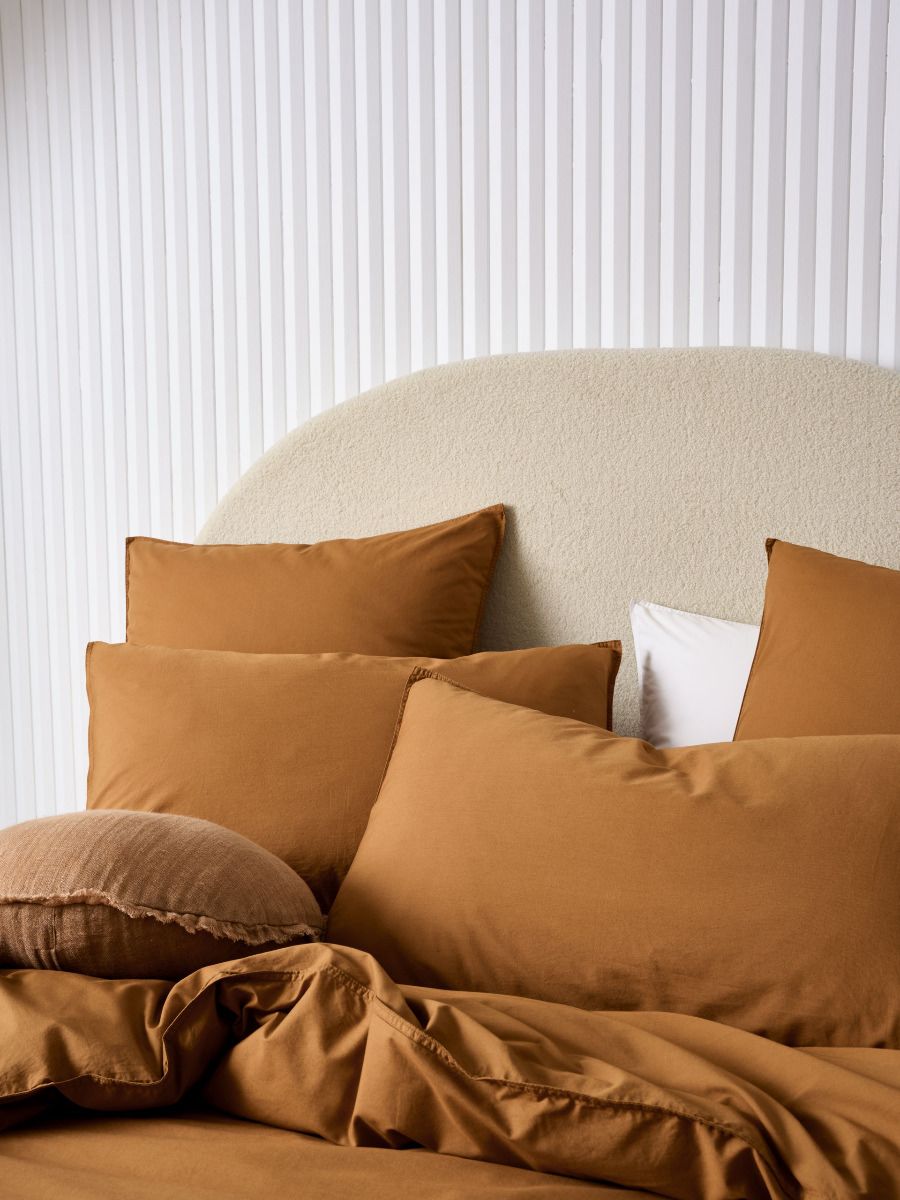 Terra Organic Quilt Cover Set Cinnamon Double