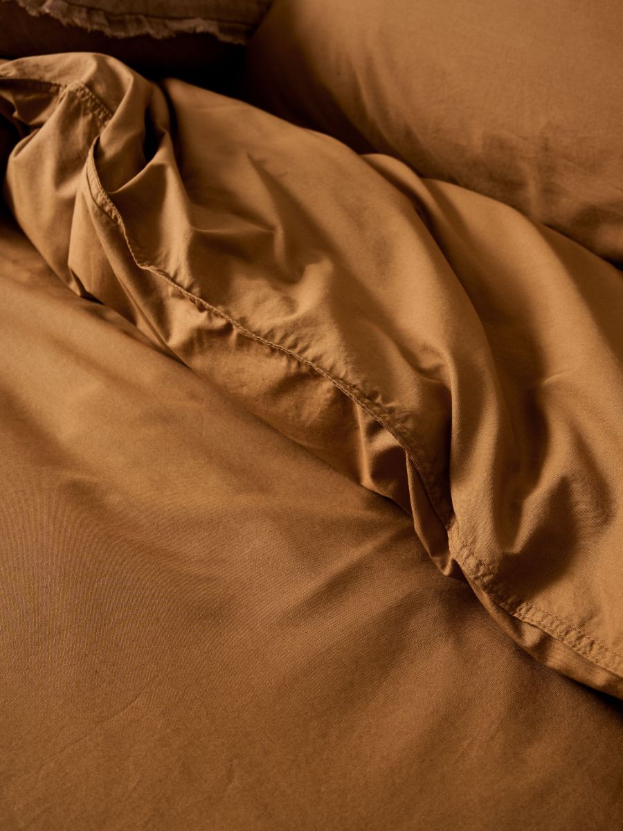 Terra Organic Quilt Cover Set Cinnamon Double