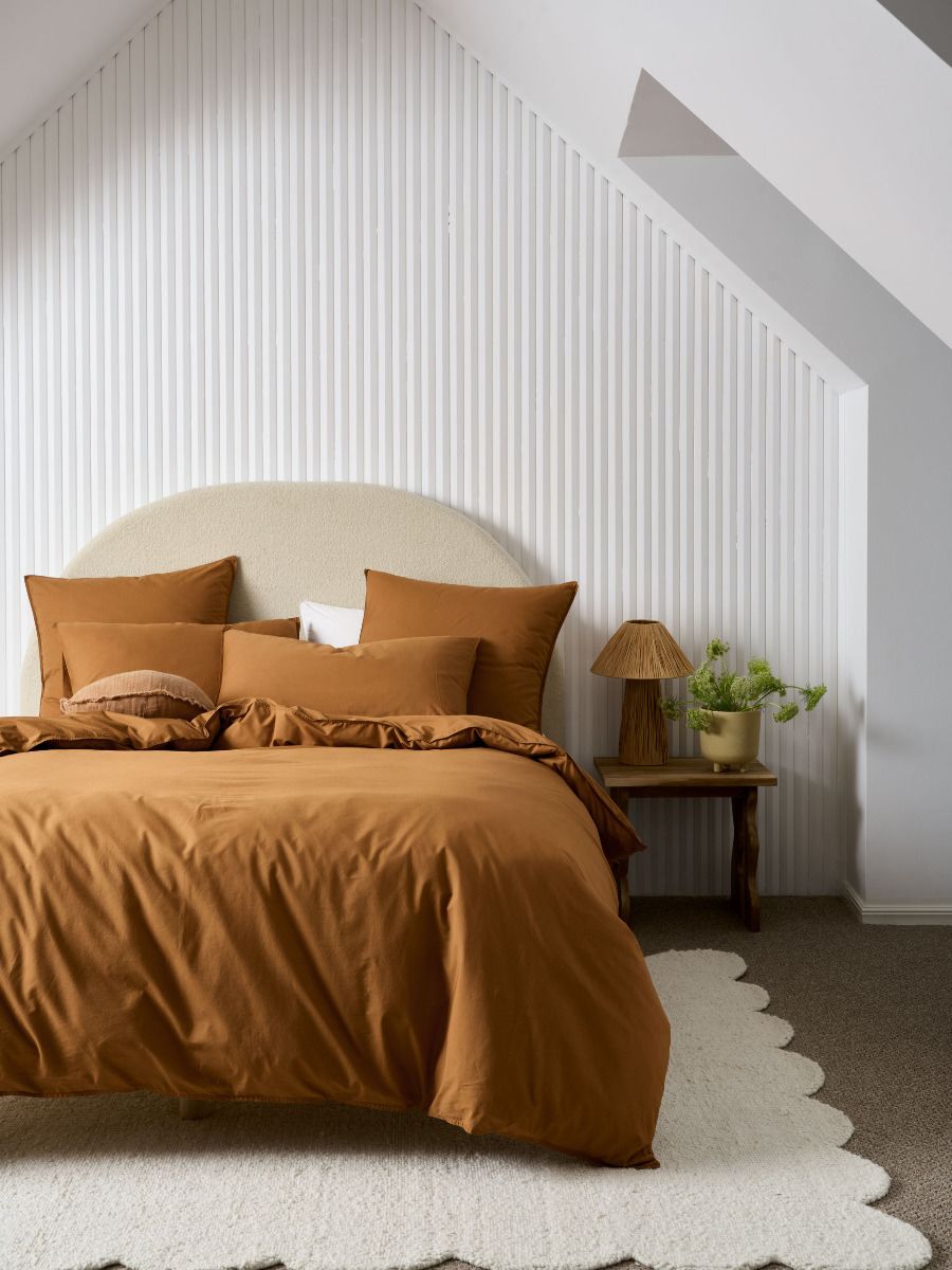Terra Organic Quilt Cover Set Cinnamon Double