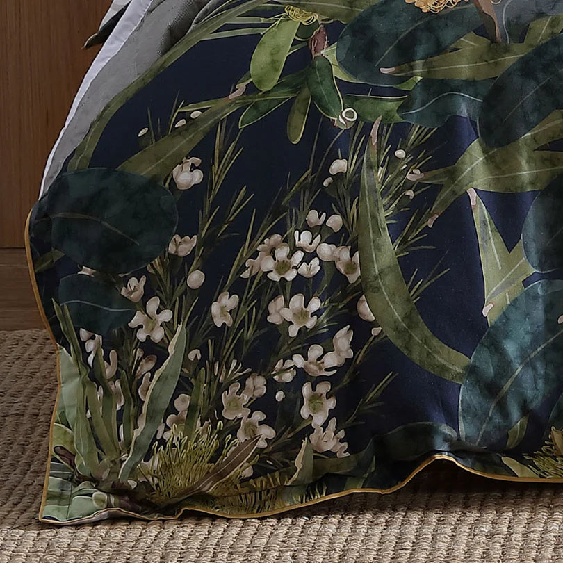 Kiera Quilt Cover Set Green
