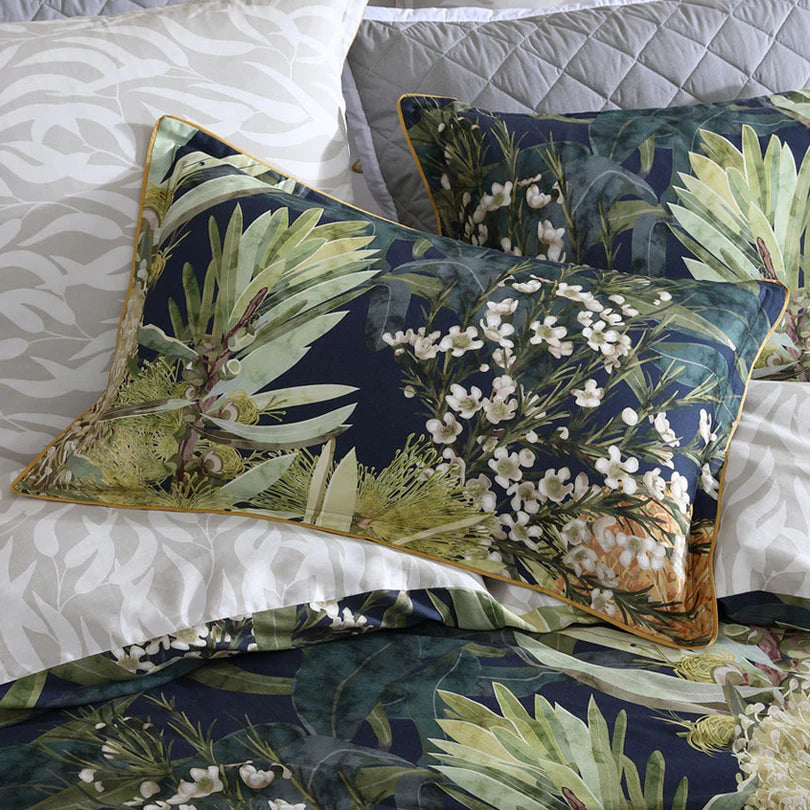 Kiera Quilt Cover Set Green