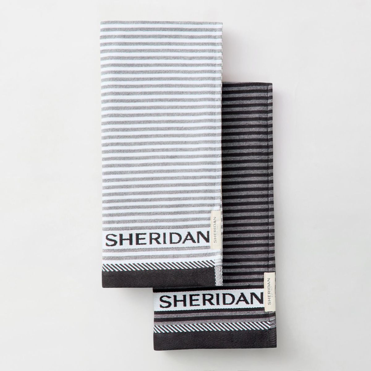 Sheridan Vita Tea Towel Two Pack Carbon