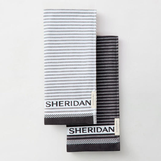 Sheridan Vita Tea Towel Two Pack Carbon